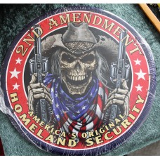 2nd Amendment. Round Aluminum Sign.
